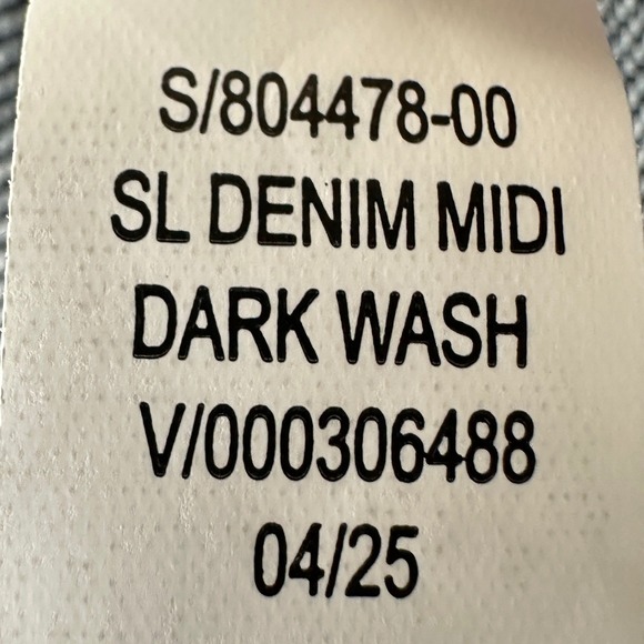 Old Navy Women's M Denim Midi Dress Dark Wash Sleeveless Square Neck Preppy NEW - Picture 11 of 12